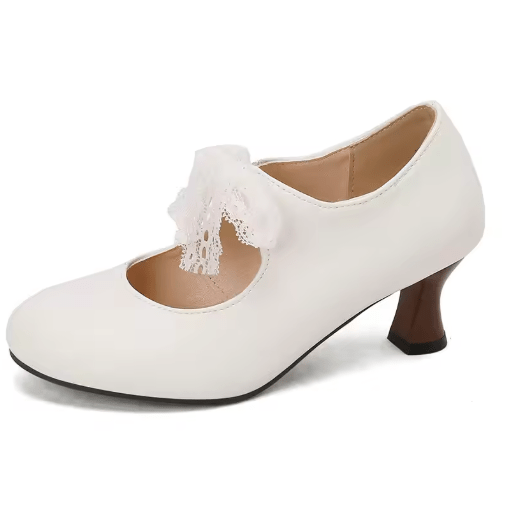Chaussures Année 50 Femme Pas Cher Creme - Louise Vintage