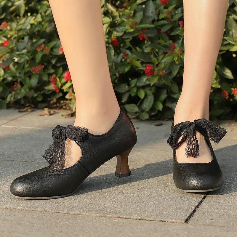 Chaussures Année 50 Femme Pas Cher Noir - Louise Vintage