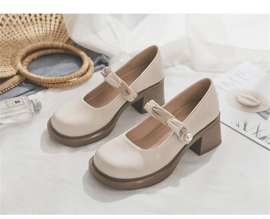 Chaussures Années 40 50 Beige - Louise Vintage