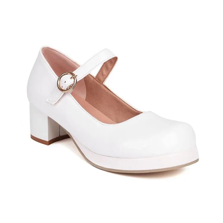 Chaussures Compensées Vintage Blanc - Louise Vintage