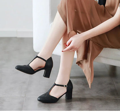 Chaussures Rétro Mary Jane Noir - Louise Vintage