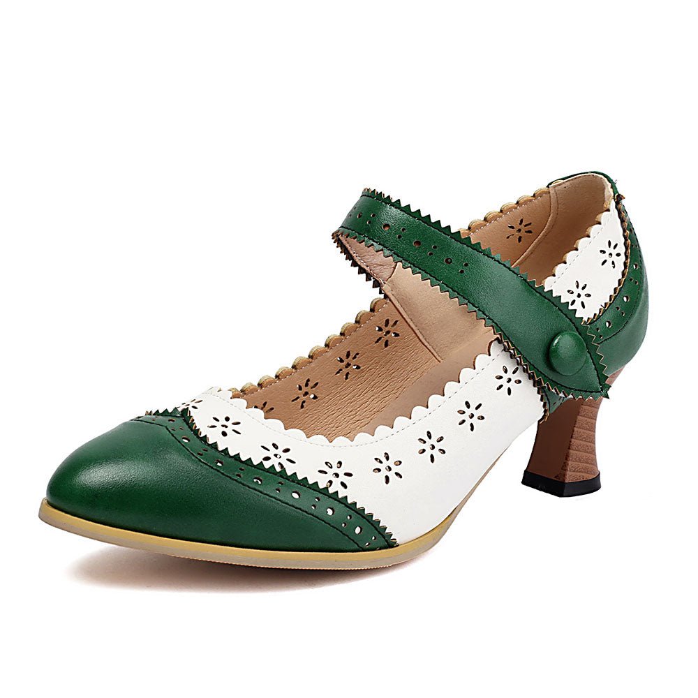 Chaussures Vintage Années 50 Vert - Louise Vintage