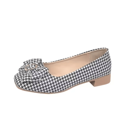 Chaussures Vintage Carreaux Noir - Louise Vintage