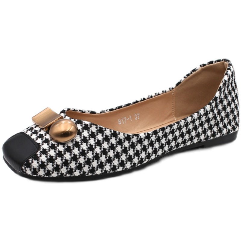 Chaussures Vintage Carreaux Noir - Louise Vintage