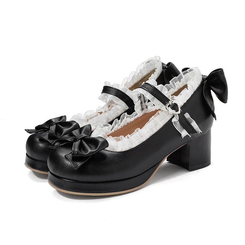 Chaussures Vintage Cuir Style Mary Jane Noir - Louise Vintage