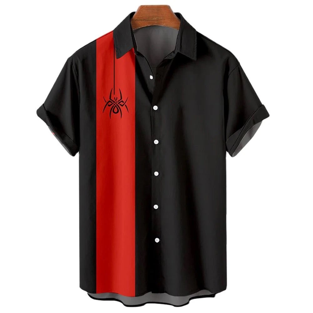 Chemise Vintage Rockabilly Bowling Noir Rock - Louise Vintage