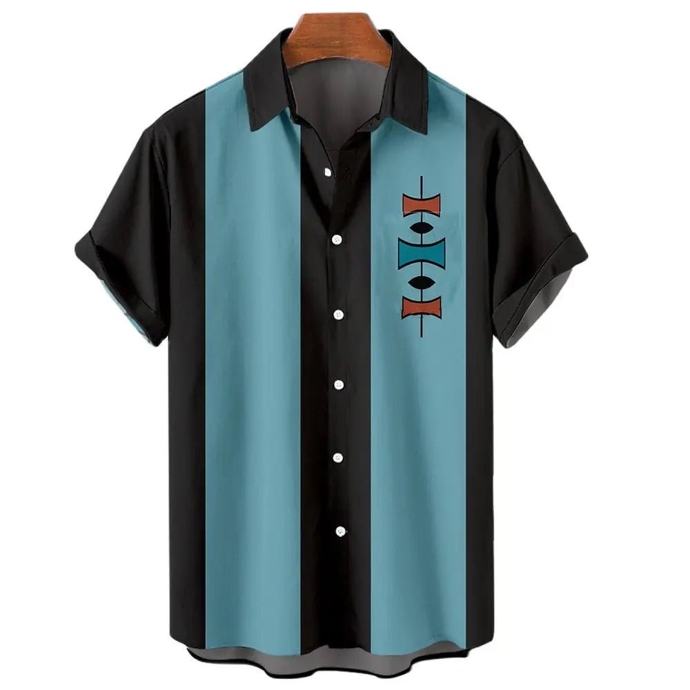 Chemise Vintage Rockabilly Bowling Route - Louise Vintage