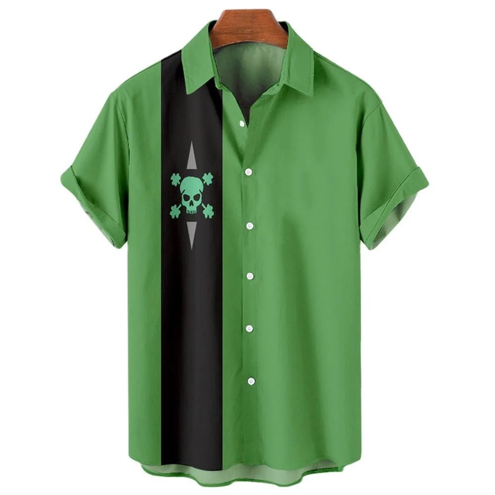 Chemise Vintage Rockabilly Bowling Verte - Louise Vintage