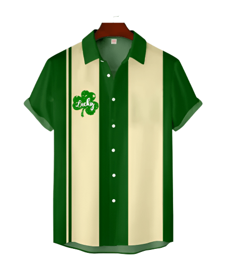 Chemise Vintage Rockabilly Bowling Verte - Louise Vintage