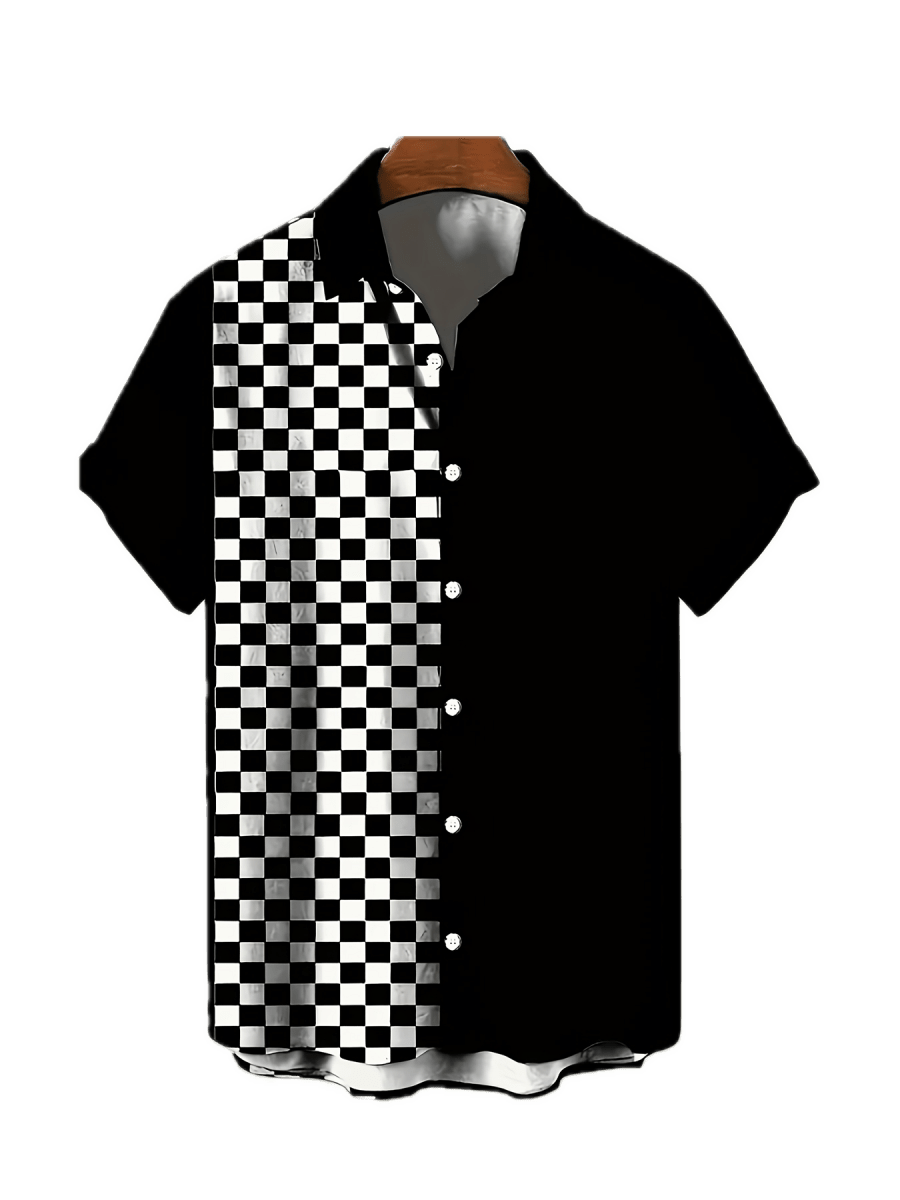 Chemise Vintage Rockabilly Damier - Louise Vintage