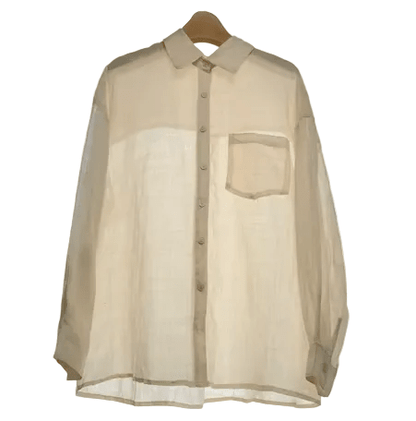 Chemisier Vintage Ample Beige - Louise Vintage