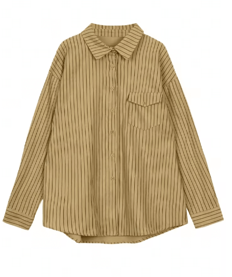 Chemisier Vintage Ample Marron - Louise Vintage