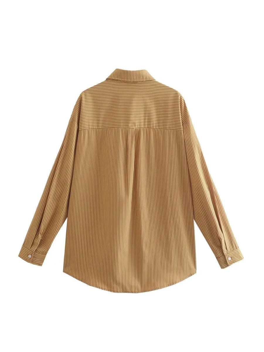 Chemisier Vintage Ample Marron - Louise Vintage