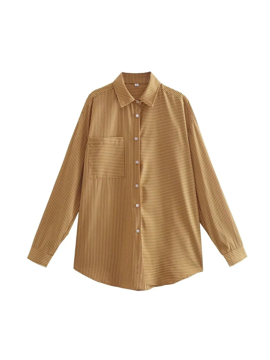 Chemisier Vintage Ample Marron - Louise Vintage