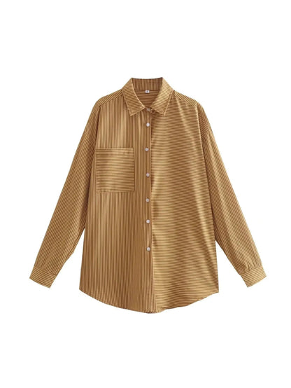 Chemisier Vintage Ample Marron - Louise Vintage
