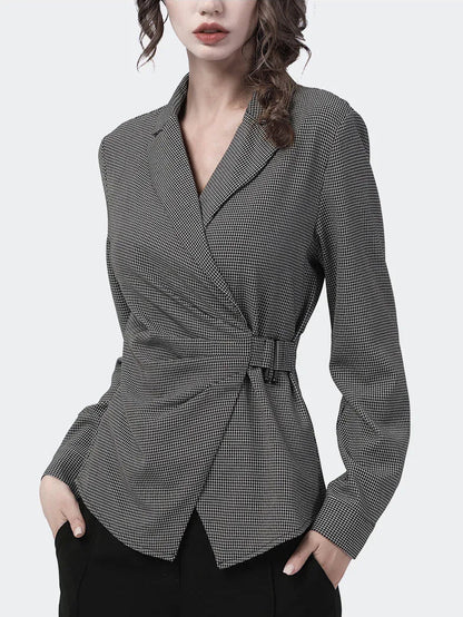 Chemisier Vintage Femme Luxe Carreaux - Louise Vintage