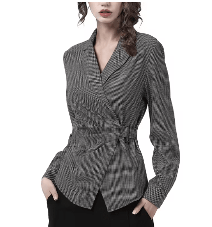 Chemisier Vintage Femme Luxe Carreaux - Louise Vintage