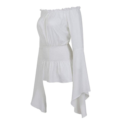Chemisier Vintage Hippie Blanc - Louise Vintage