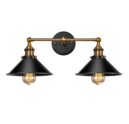 Double Applique Murale Vintage Noir - Louise Vintage