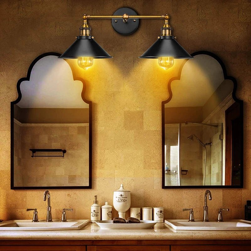 Double Applique Murale Vintage Noir - Louise Vintage