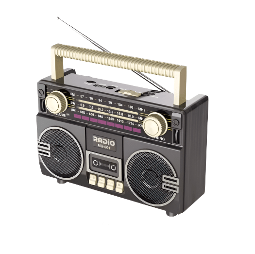 Enceinte Vintage mini Radio K7 Noir - Louise Vintage