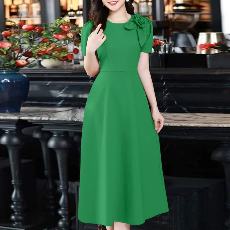 Femme Robe Année 40 Verte - Louise Vintage