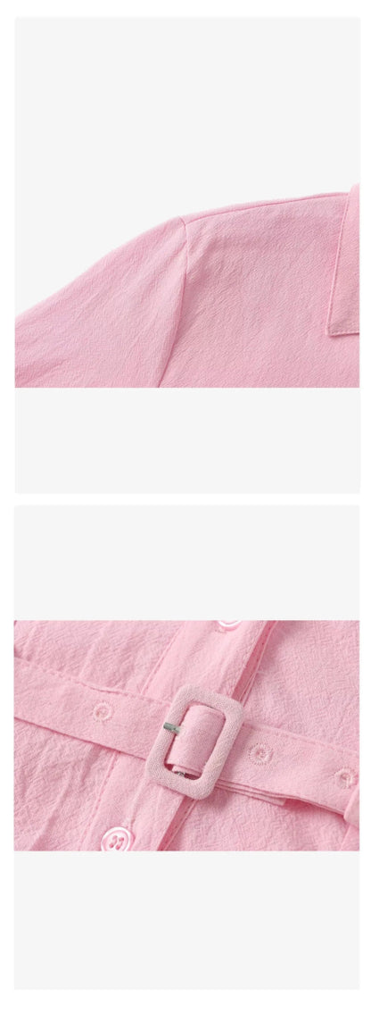 Femme Robe Année 70 Vintage Rose - Louise Vintage