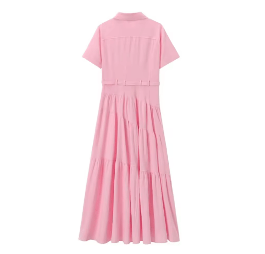 Femme Robe Année 70 Vintage Rose - Louise Vintage