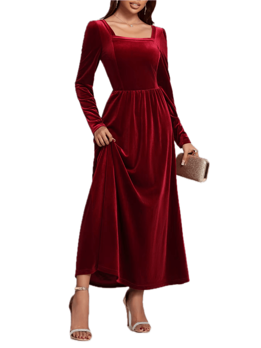 Femme Robe Année 70 Vintage Rouge - Louise Vintage