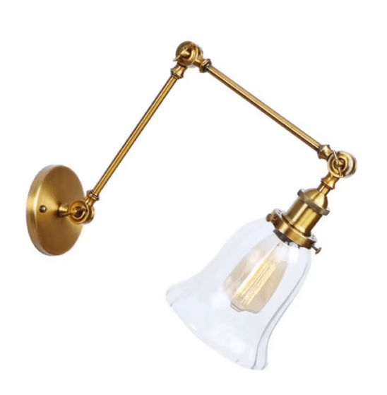 Grande Applique Murale Vintage Bois Verre - Louise Vintage