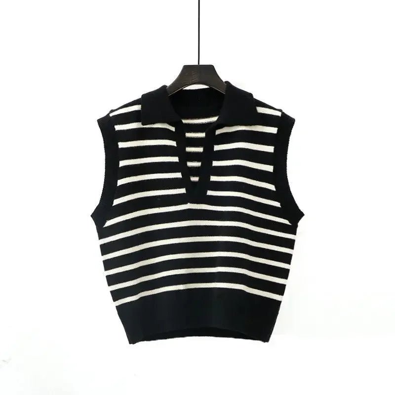 Gros Pull Sans Manche Vintage Noir - Louise Vintage