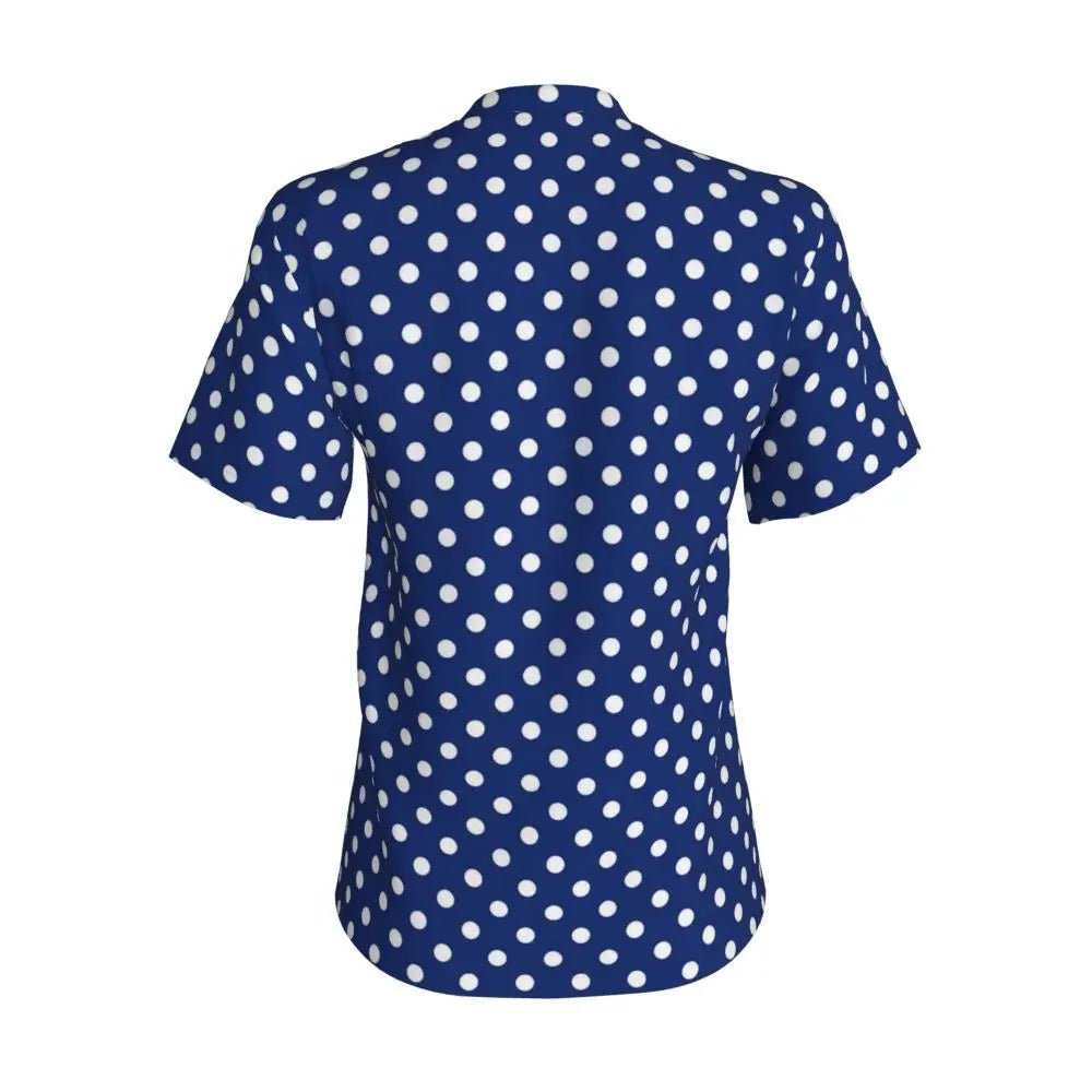 Haut Vintage Bleu Pois Blancs - Louise Vintage