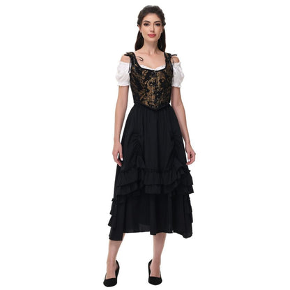 Haut Vintage Bustier Noir - Louise Vintage