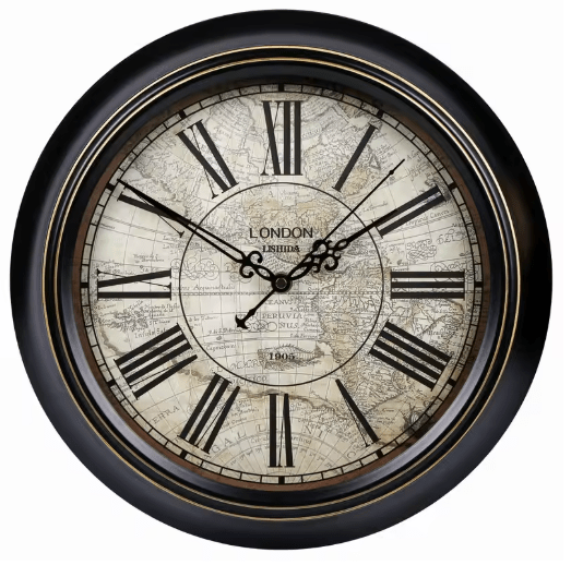Horloge Murale Vintage Gare Noire - Louise Vintage