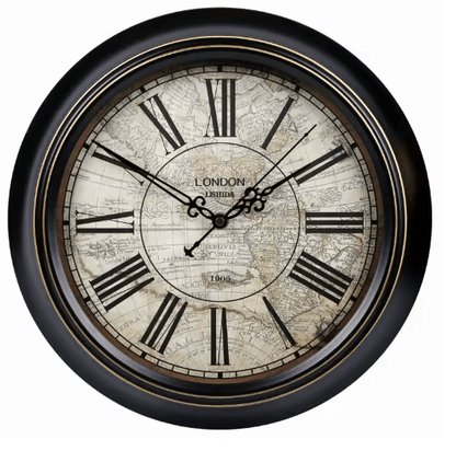 Horloge Murale Vintage Gare Noire - Louise Vintage