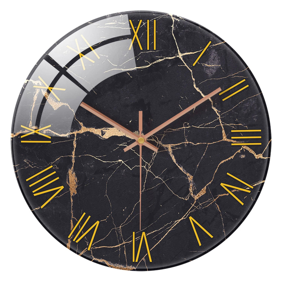 Horloge Murale Vintage Luxe Marbre Noir - Louise Vintage
