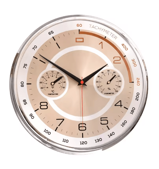 Horloge Murale Vintage Montre Noire Dorée - Louise Vintage