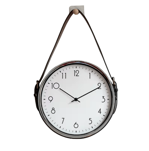 Horloge Murale Vintage Ronde Chrome Bar - Louise Vintage