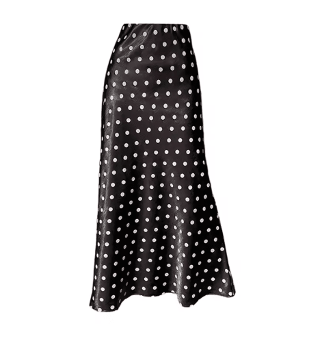 Jupe à Pois Vintage Noir - Louise Vintage