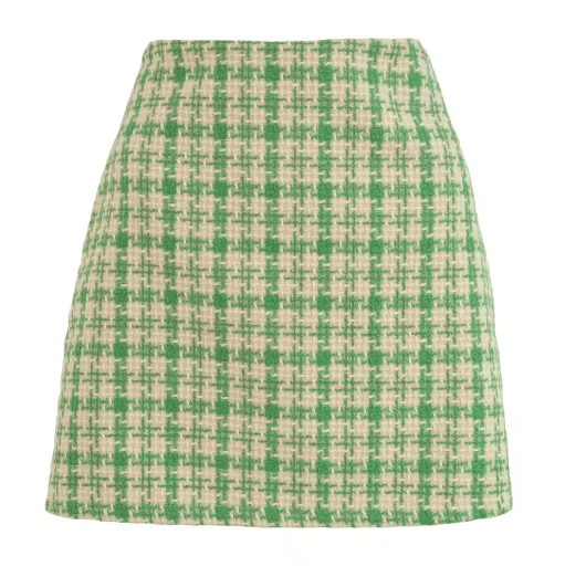Jupe Carreaux Verts Vintage - Louise Vintage