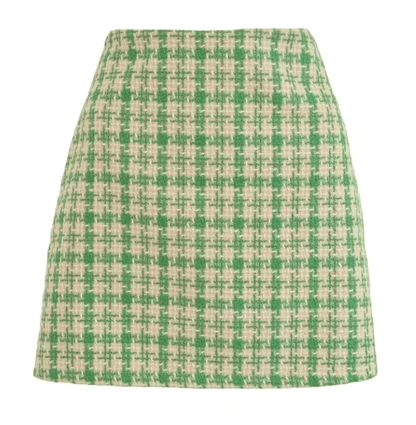 Jupe Carreaux Verts Vintage - Louise Vintage