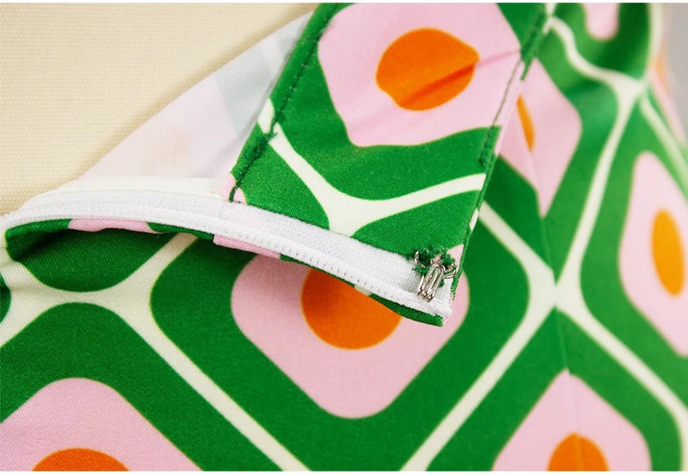 Jupe Crayon Vintage Géométrique - Louise Vintage