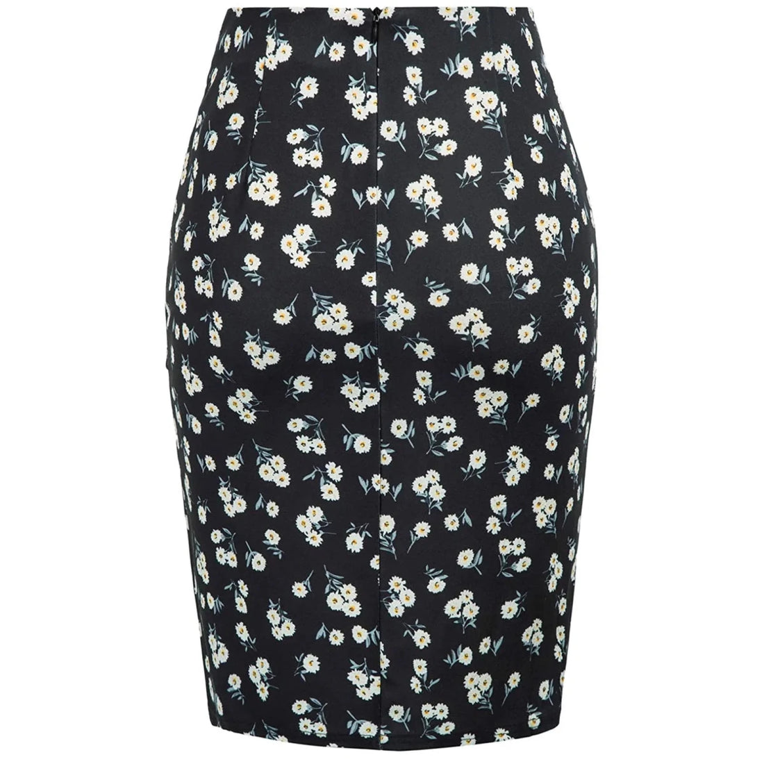 Jupe Crayon Vintage Moulante Noir Rose - Louise Vintage