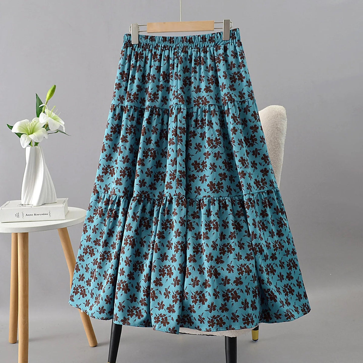 Jupe Droite Imprimée Vintage - Louise Vintage