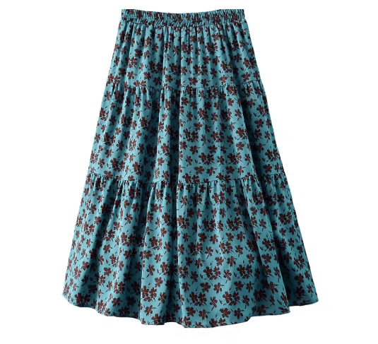 Jupe Droite Imprimée Vintage - Louise Vintage