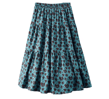 Jupe Droite Imprimée Vintage - Louise Vintage