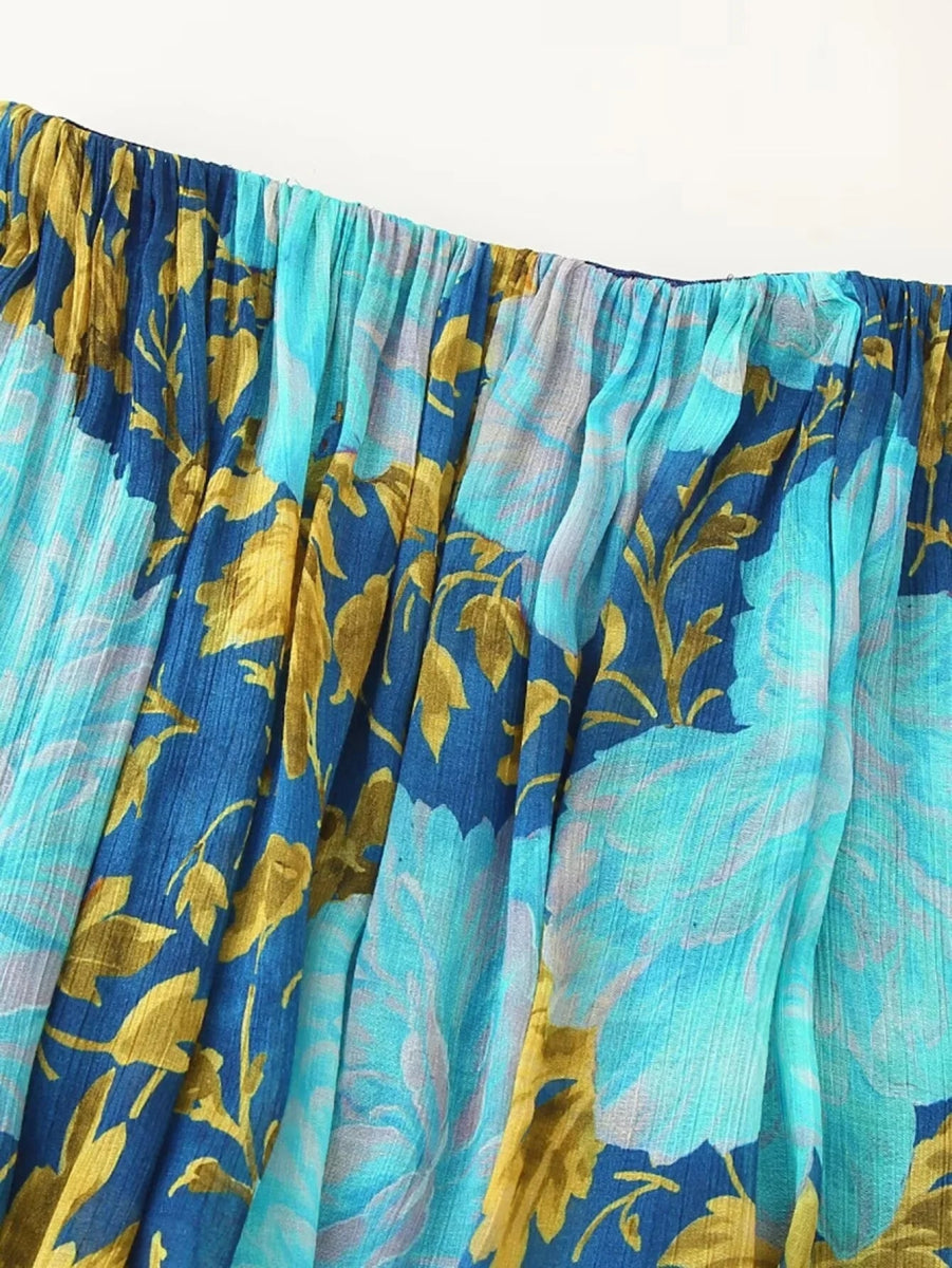 Jupe Longue Vintage Plissée Hippie - Louise Vintage