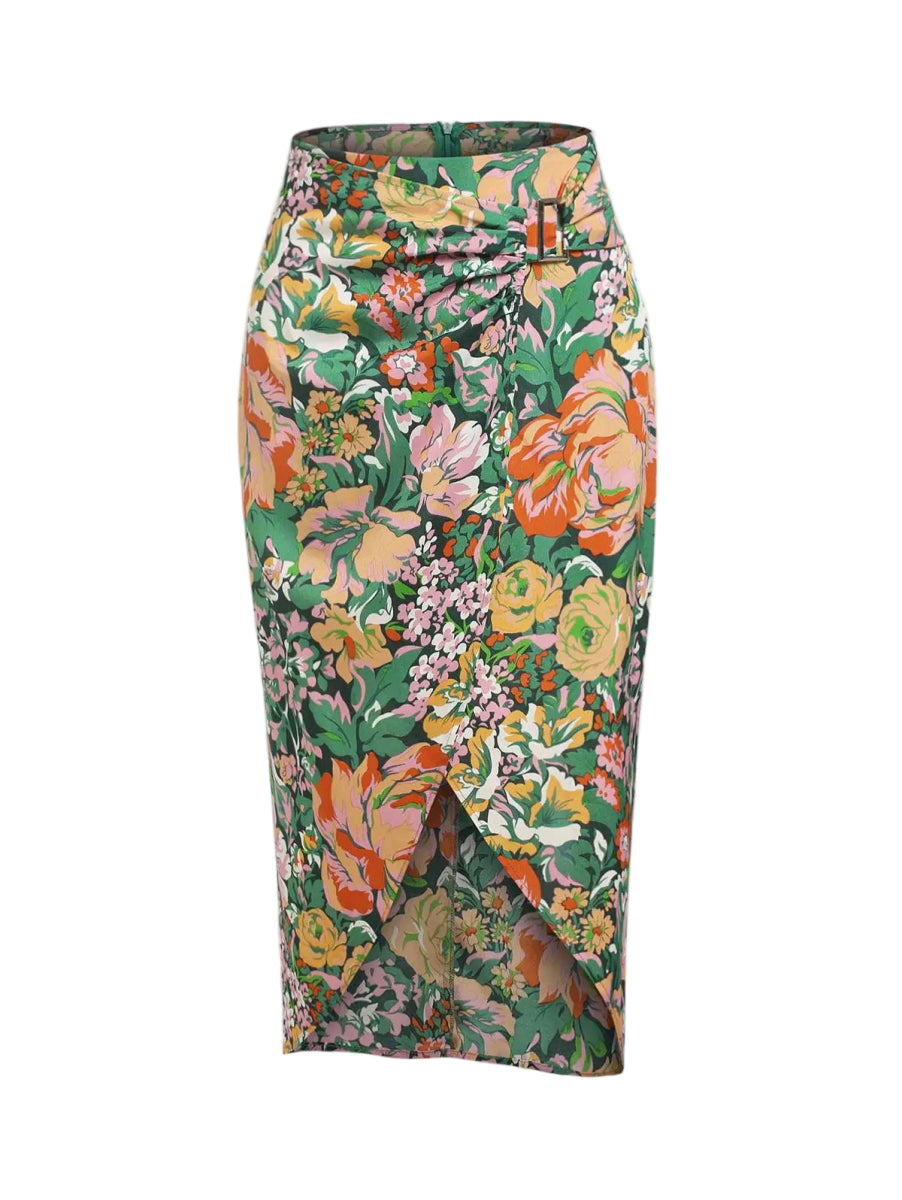 Jupe Midi Fendue Devant Vintage - Louise Vintage