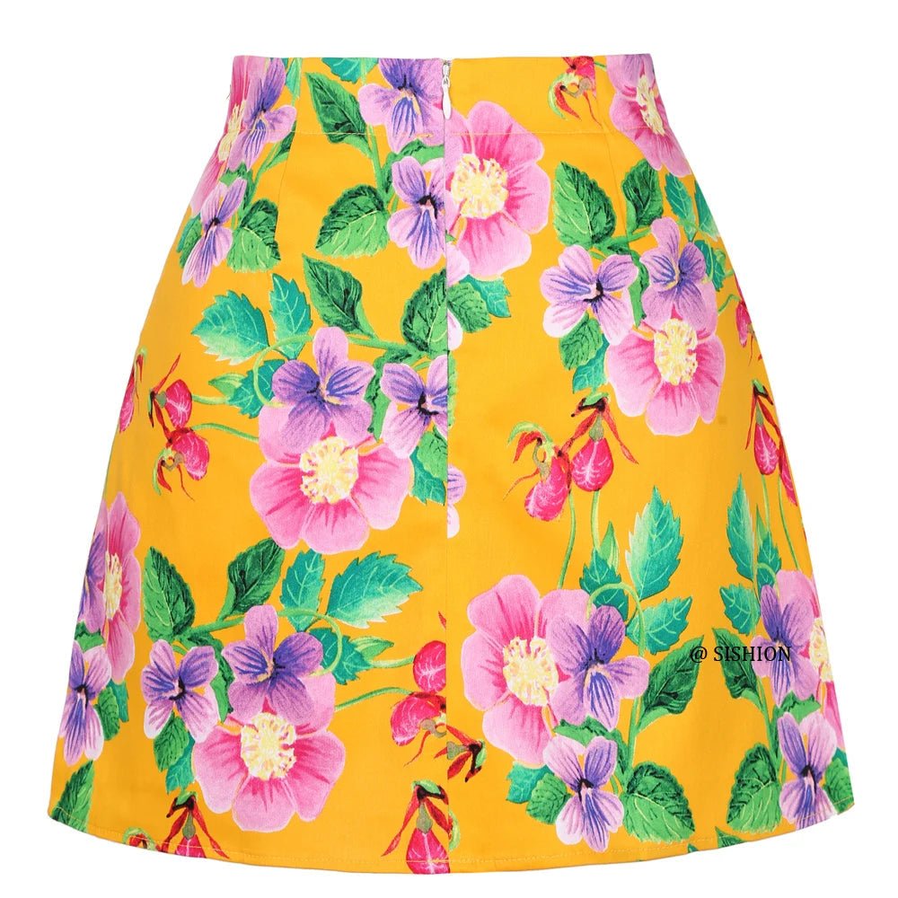 Jupe Midi Vintage Femme Orange - Louise Vintage