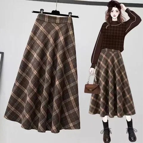 Jupe Plissée Vintage Plaid - Louise Vintage